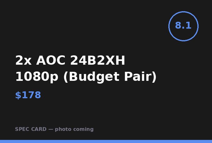 2x AOC 24B2XH 1080p (Budget Pair)