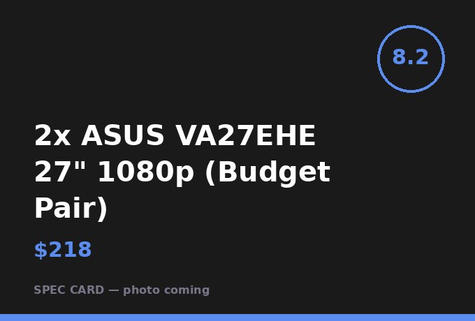 2x ASUS VA27EHE 27