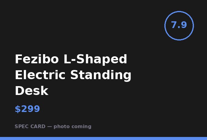Fezibo L-Shaped Electric Standing Desk