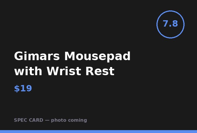 Gimars Mousepad with Wrist Rest