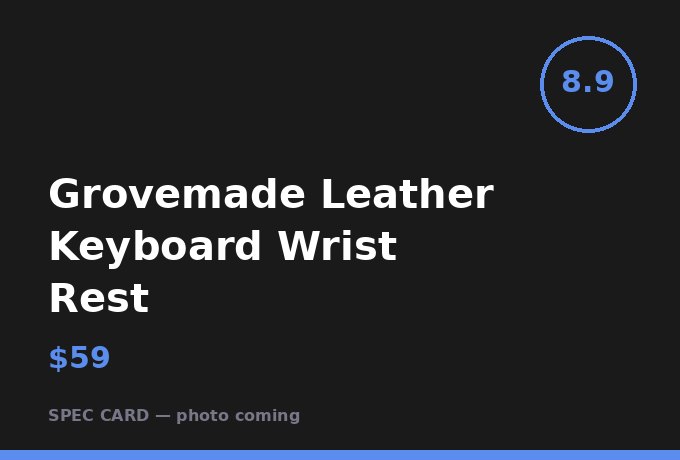Grovemade Leather Keyboard Wrist Rest