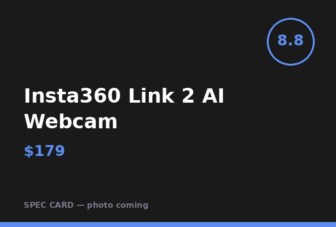 Insta360 Link 2 AI Webcam