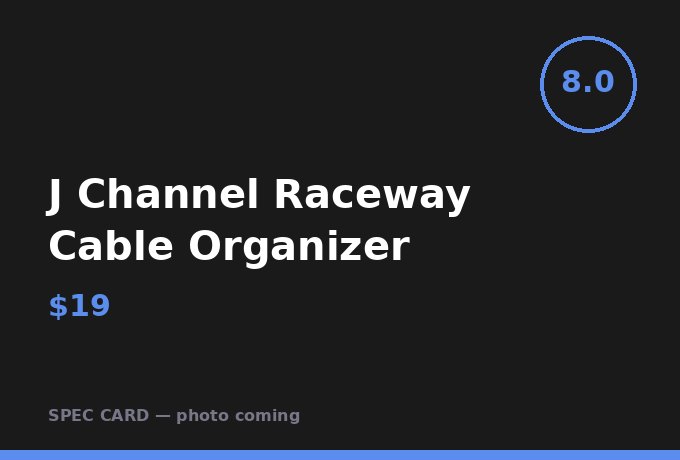 J Channel Raceway Cable Organizer
