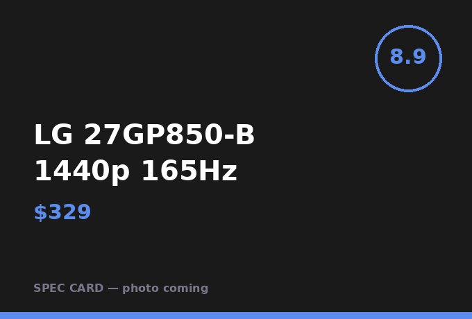 LG 27GP850-B 1440p 165Hz