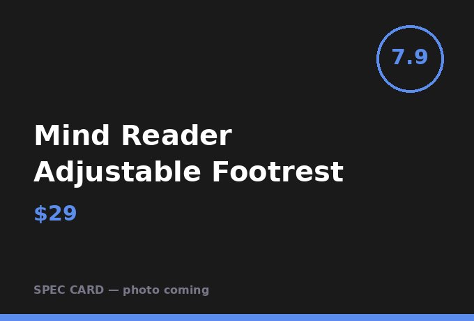 Mind Reader Adjustable Footrest