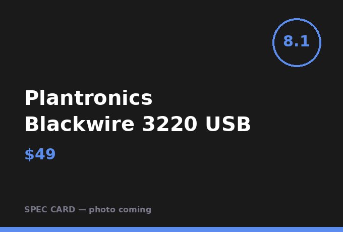 Plantronics Blackwire 3220 USB