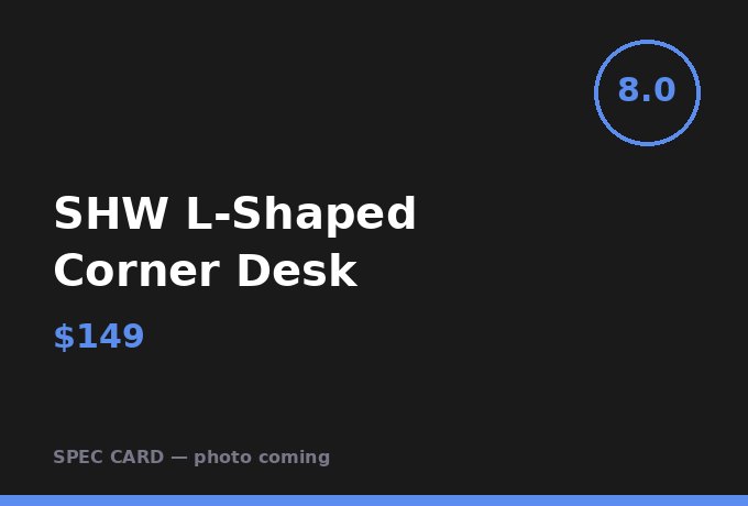 SHW L-Shaped Corner Desk