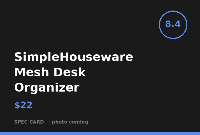 SimpleHouseware Mesh Desk Organizer
