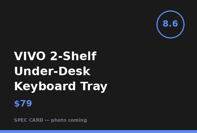 VIVO 2-Shelf Under-Desk Keyboard Tray